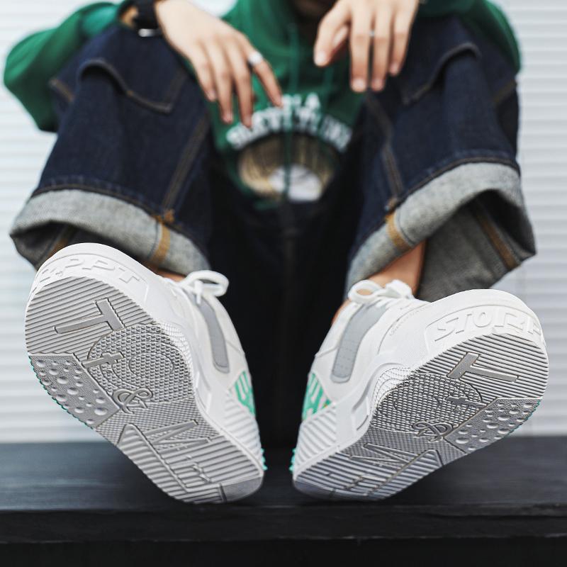 2025 new mesh surface breathable design casual board shoes students thick sole increase sports fashion shoes low top