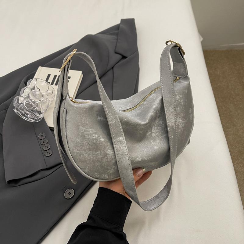 Korean Version of Niche Crossbody Bag Women's Casual Bag Summer New Pink Dumpling Bag Simple One-shoulder Underarm Bag