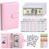 A6 Budget Binders Planner 6 Hole 8 Zipper Envelopes 2 Stickers in One NoteBook Wallet For Save Money Organizer Cash System
