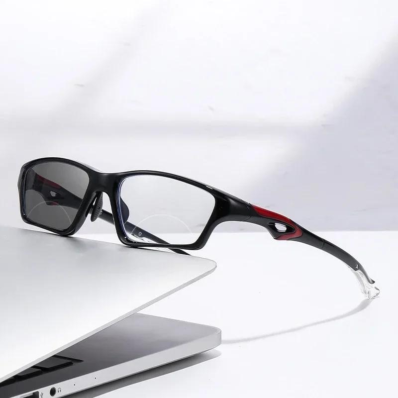 Photochromic Sports Anti-Slip Bifocal Reading Glasses Unisex Fashion Elegance Anti-Blue Light Presbyopia Eyeglasses 0 To +4.0