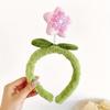 1pc Women'S Cute Charming Peach Plush Hair Hoop Women'S Face Washing Non-Slip Soft Hair Band