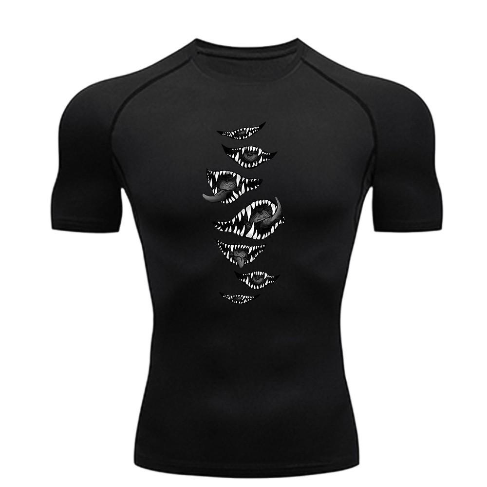 Men s Quick-Dry Shark Tooth Compression Shirt