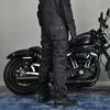 Mens Motorcycle Riding Pants With Multiple Pockets Waterproof Oxford Fabric High-Waist Adjustable Fit Crash-Resistant Design