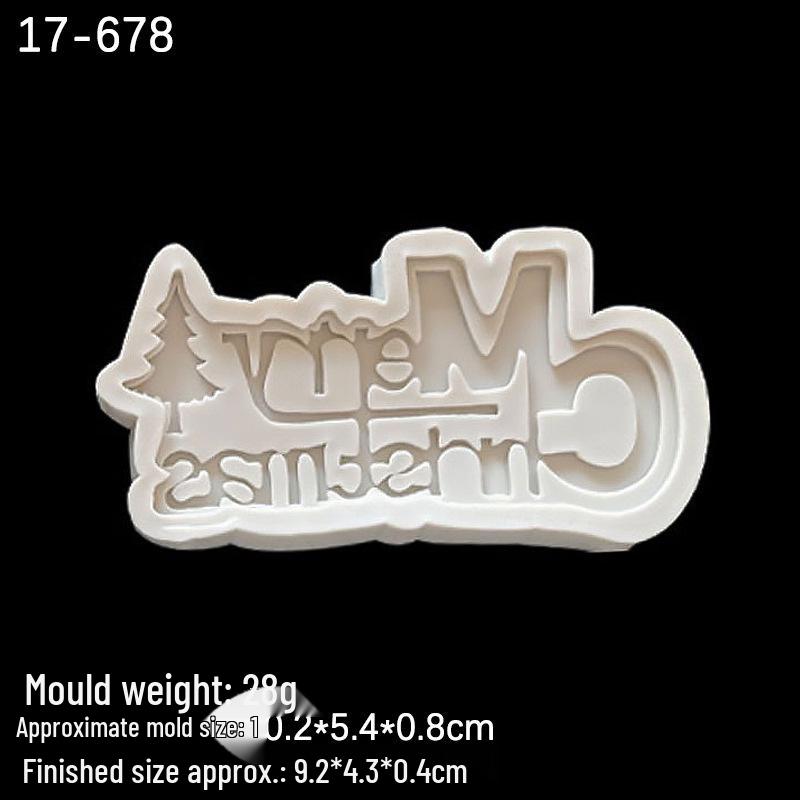 Multi-Language Merry Christmas Silicone Molds for Fondant, Cake, Chocolate & Clay