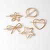 Simple Versatile Alloy Hollow Hair Clip Multiple Shaped Bangs Hairpin Headwear Hair Accessory for Female