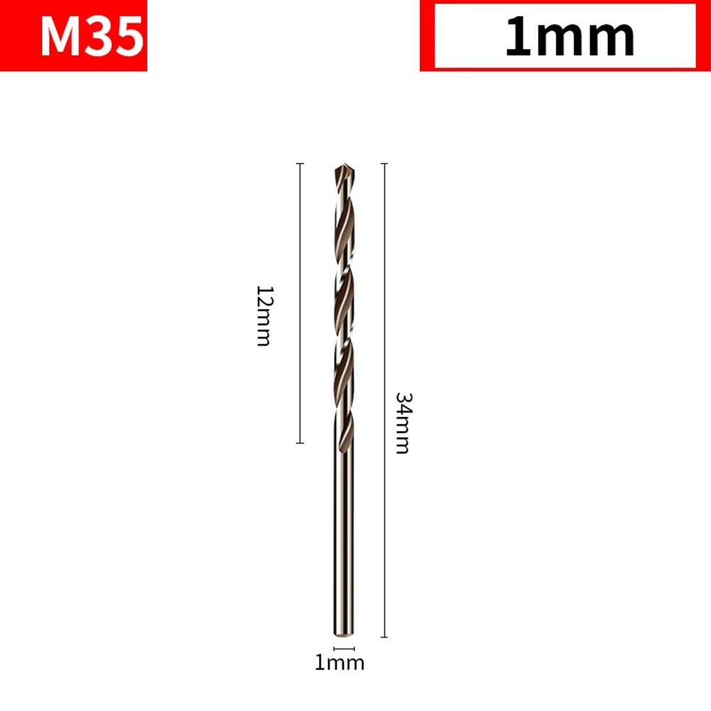 10pcs HSS M35 Cobalt Drill Bit Set For Metal Stainless Steel Drilling Cutter Power Tools Drilling Bit 1-6mm Hole Opener