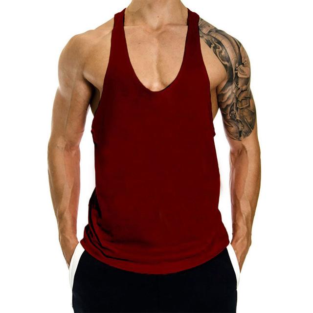 Men's Loose Breathable Sleeveless Training T-Shirt with Custom Logo for Summer Fitness.