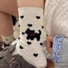 1/4Pairs Kawaii Cartoon Cat Socks Winter Women Girls Warm High Quality Fashion Middle Tube Socks Soft Comfortable Cotton Socks