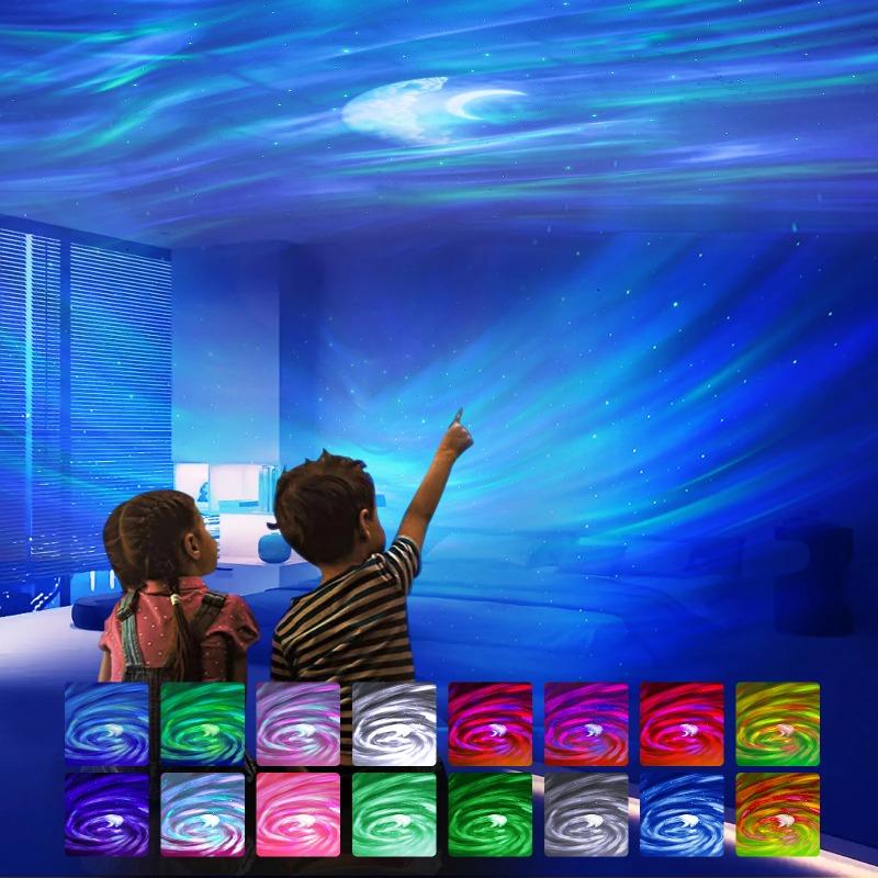 The Highly Atmospheric Laser Vortex Starry Sky Lamp, Accompanied by Bluetooth Audio, Makes the Starry Sky In the Room Extremely