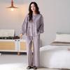 Pajamas Women's Spring and Autumn Woven Cotton Gauze Long-sleeved Small Floral 1011 New Pure Cotton Autumn Thin Loungewear