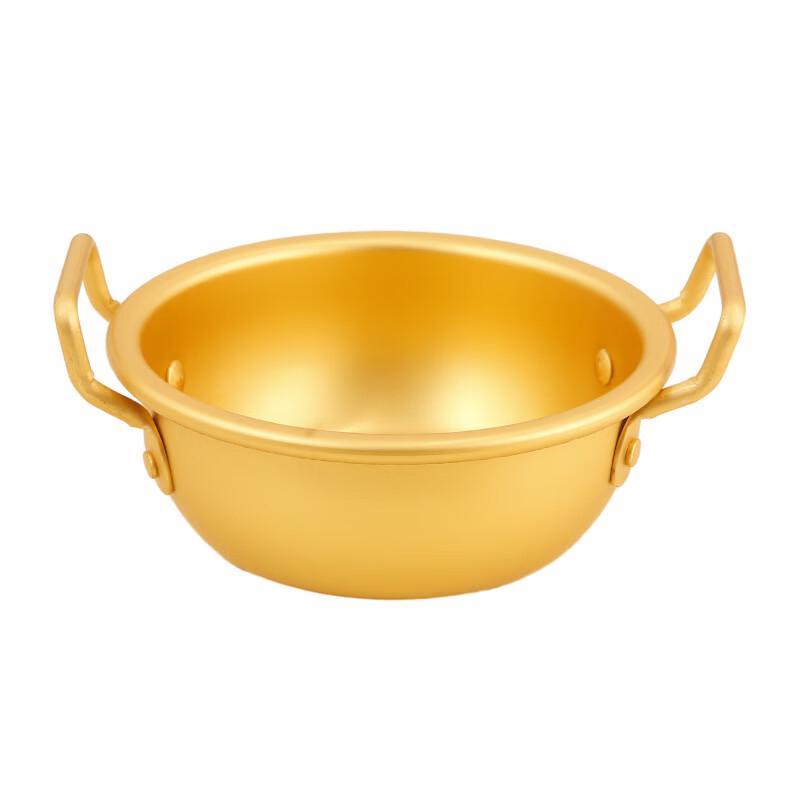 ZISIZ Dual-Handle 3-Compartment Alloy Dipping & Serving Dish