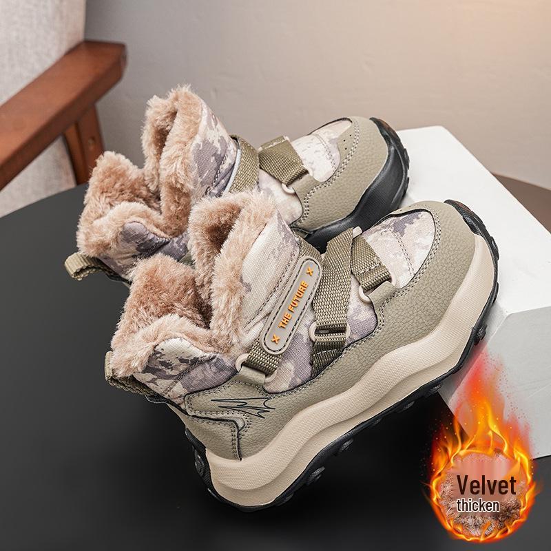 

Children s Warm Snow Boots, Fleece-Lined, Versatile Fashion for Winter 30