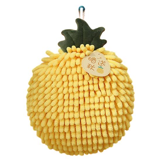 

Полотенце для рук из синели, милое, с фруктами хурмы, супер впитывающее, мягкая лохматая подвесная петля, быстросохнущее кухонное полотенце для ванной комнаты, подарок на Новый год H