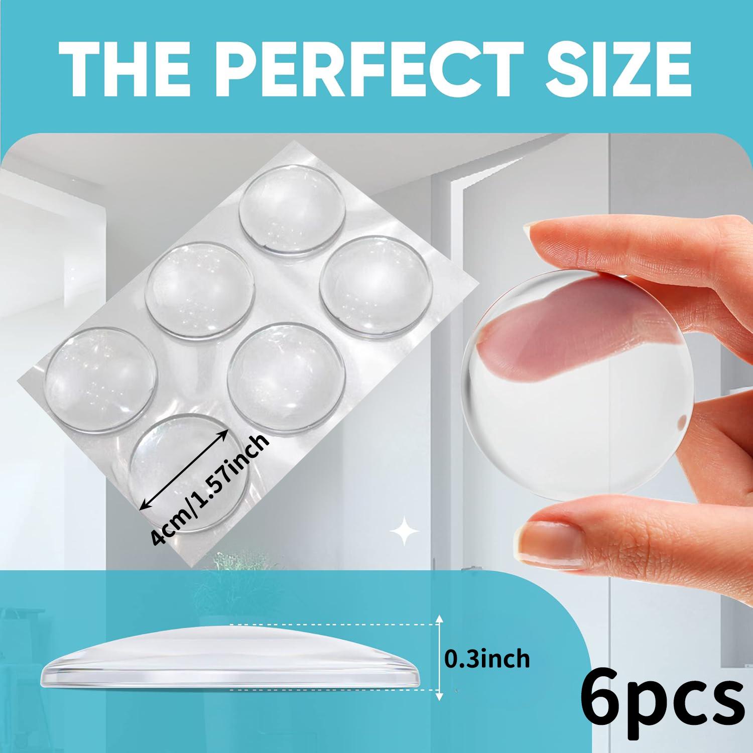 

Кругла прозора м’яка силіконова протиковзка дверна пробка Глушник Захист стіни Самоклеючі дверні ручки Бампер Захисна заглушка