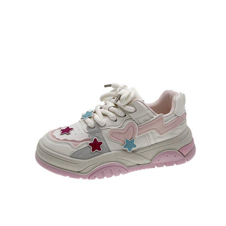 

Women s shoes 2025 new love dopamine sports shoes soft-soled running shoes platform-soled casual niche board shoes 40