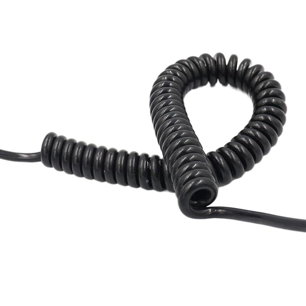 Spring Sprial Black Spring Cable 3 Core 22AWG Spring Spiral Cable Stretch 1 Meter To 15 Meters Telescopic Wire Retractable Coil (Size : Stretch 2