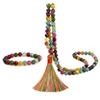 Cross-border Middle East Tourmaline Prayer Rosary: 99-Bead Bracelet with Colorful Tassel Mala Necklace.
