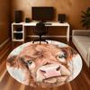 1PC cow painting Office Round Area Rug, Under Office Chairs Bedroom Living Room Home Decor,Carpet for Office, -1110170