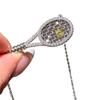 Zirconia Metal Pendant Necklace With Diamonds Sweater Chain Tennis Racket Necklace  Jewelry Gifts