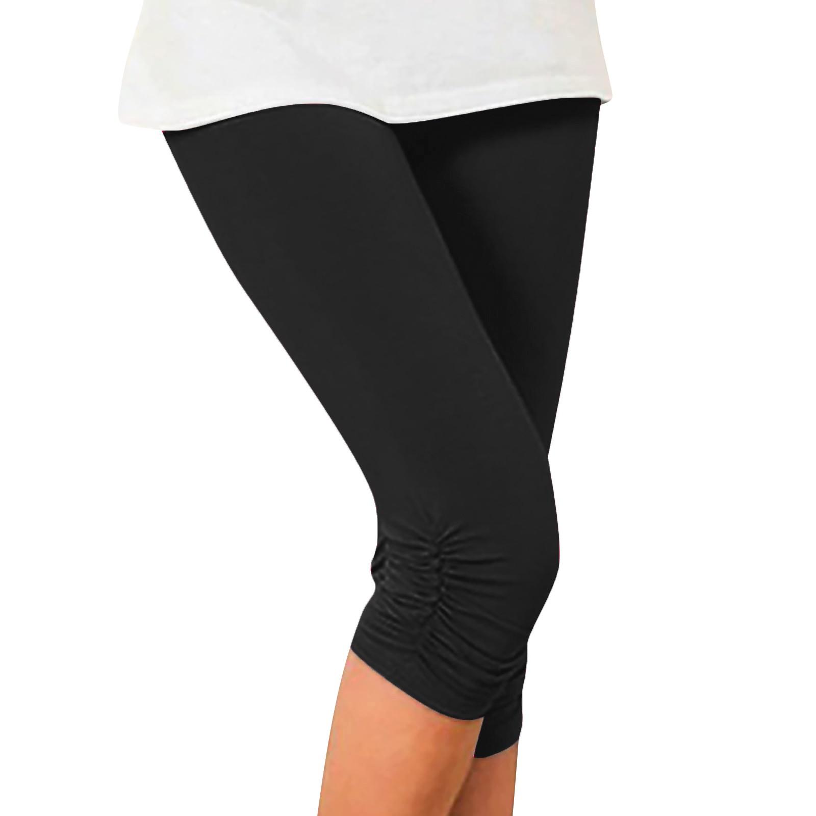 

Женские удобные эластичные укороченные плиссированные брюки до бедра S чёрный