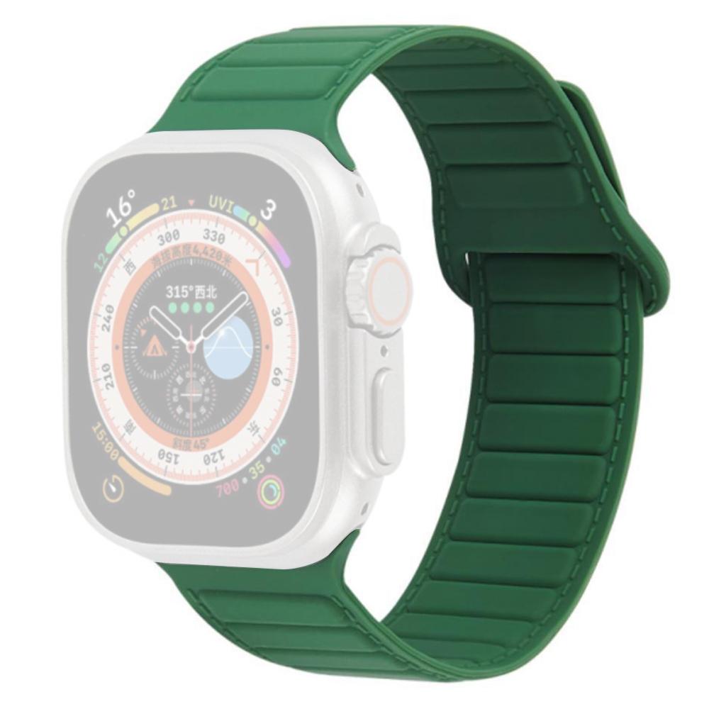 

Watch Strap for Apple Watch Series 10 42mm/9 8 7 41mm/SE (2023) SE (2022) SE 6 5 4 40mm/3 2 1 38mm Magnetic Silicone Color Match Watchband Green