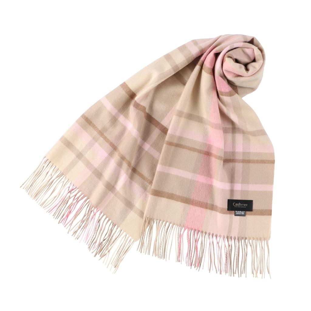 CH70 Premium Cashmere Tartan Check Wave Stole Large Check Pattern for Men and Women LAWRENCE [Cashmee] 100% "nouvelle lune" (OPERAMOVE (DW11))