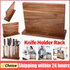 Wood Magnetic Universal Knife Block Stand Knife Display Rack Knives Set Holder Stand with Strong Enhanced Magnets for Counter