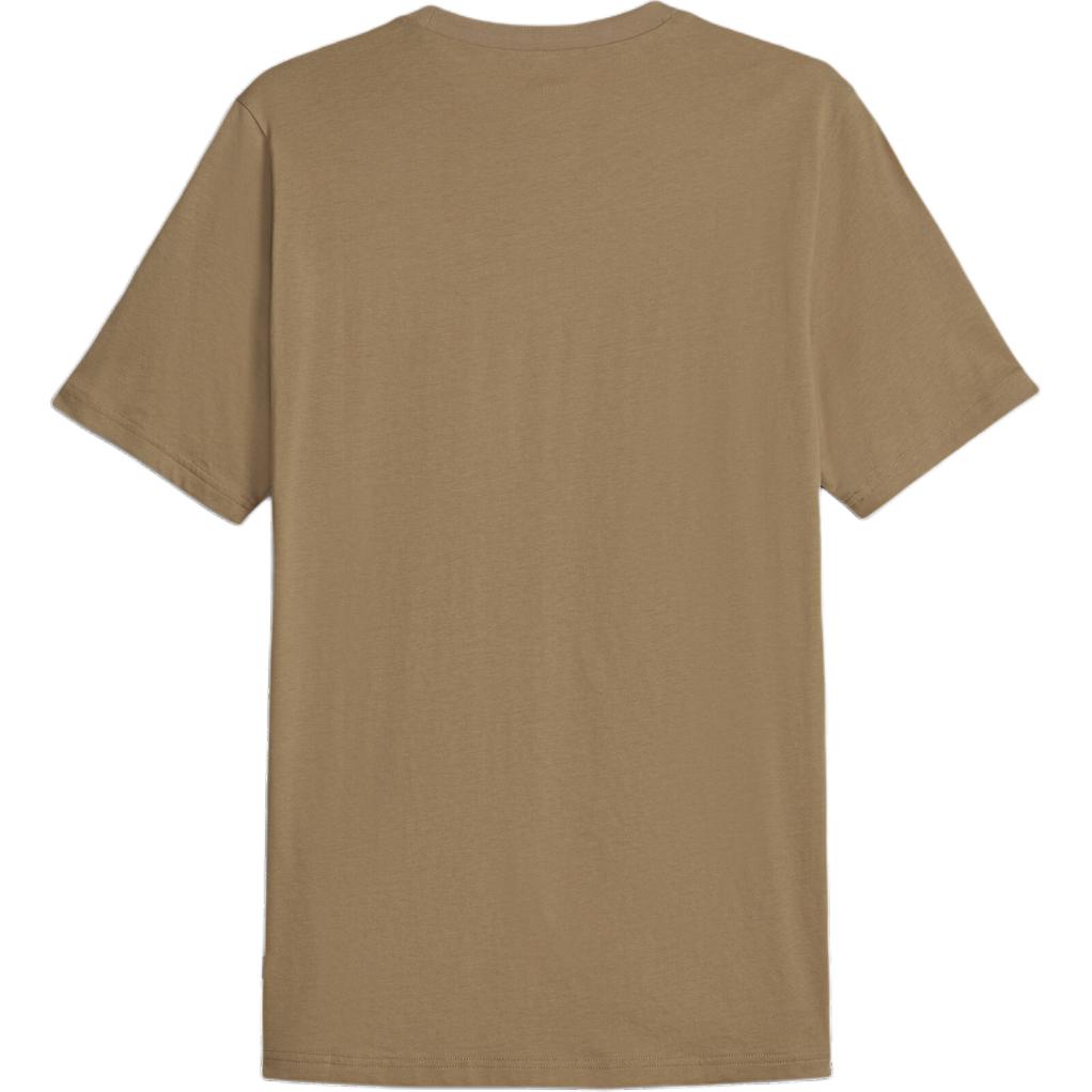 Puma Graphics  Wording Casual Printed Soft Skin-Friendly Short Sleeve T-Shirt Men Tops Dark-Camel 686373-85