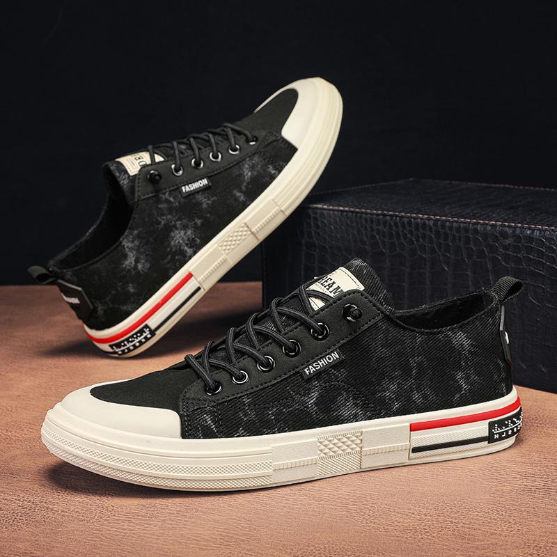 

Мужская обувь, новинка 2024 года, весенняя мужская повседневная кожаная обувь, корейская модная универсальная спортивная модная обувь 39 чёрный