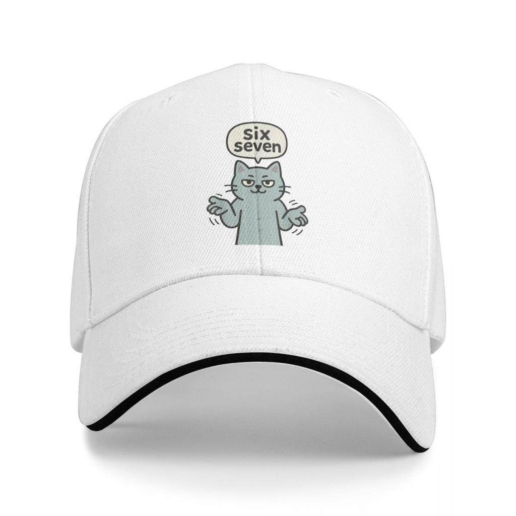Baseball Caps 67 Funny Cat Six Seven Meme Gen Z Alpha Trending Graphic FeUnisex Unisex Outdoor Summer Caps