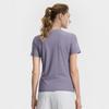 Fila Fitness Classic Minimalist Basic Solid Color Sports Training Versatile Breathable Short Sleeve T-Shirt Women Tops Clematis-Purple A51W621104FPU