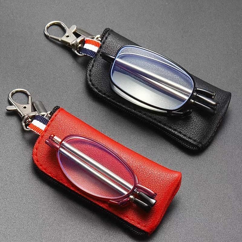 Folding Blue Light Blocking Reading Glasses +1.0 to +4.0 Strengths Portable Pocket Design for Men Women