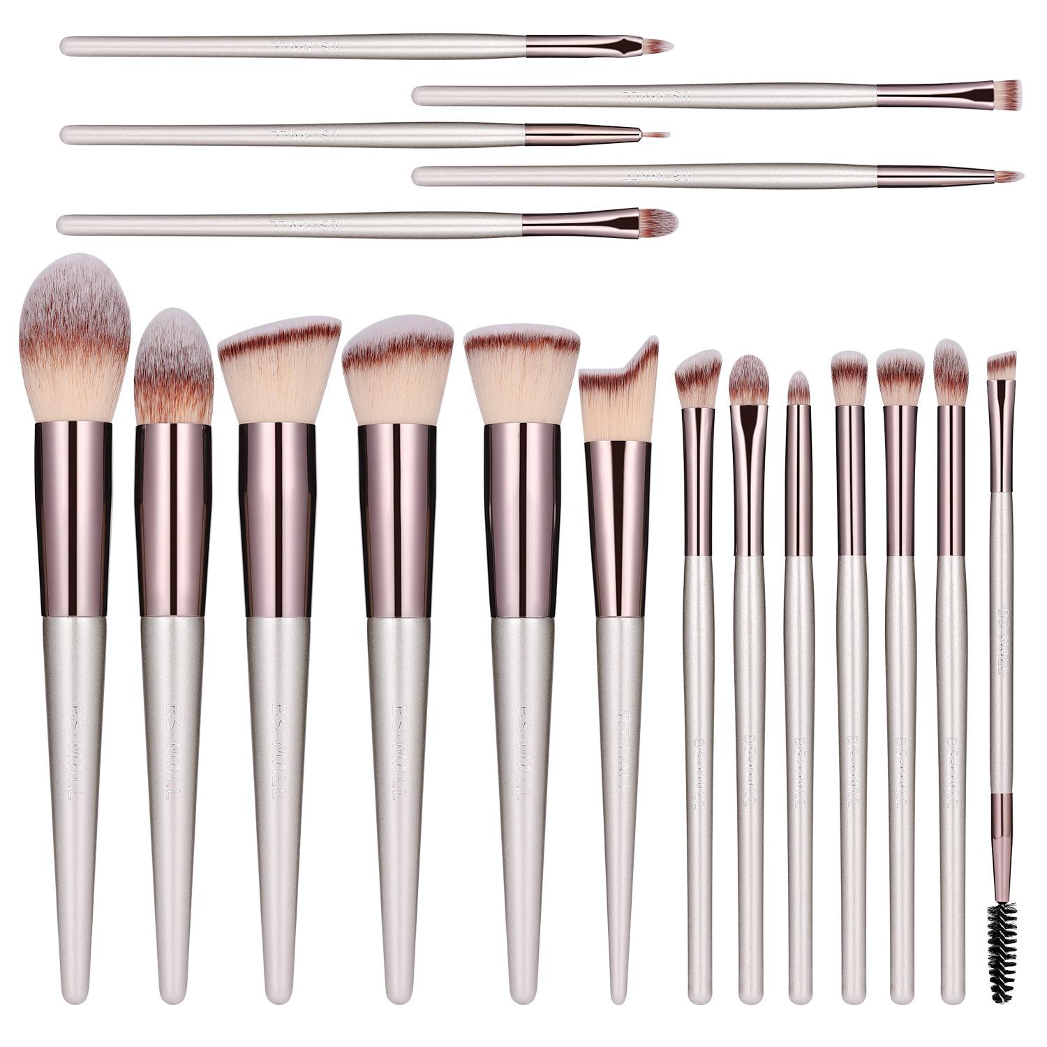 Champagne Gold 18-Piece Makeup Brush Set - No Logo Cross-border Beauty Tools