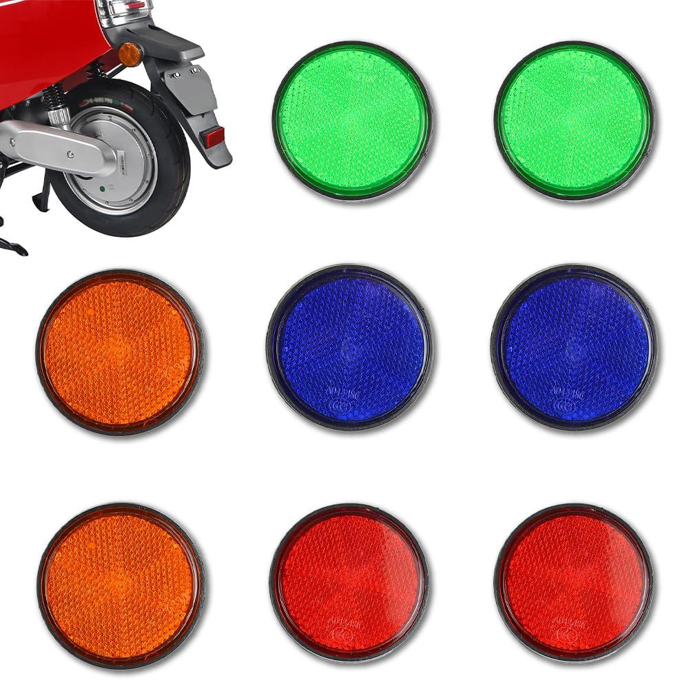 Motorcycle Reflector Reflector, Bicycle, Small, Round, Reflective Warning, Electric Cars, Motorcycles, Boats, Trucks, Bicycles,