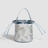 Niche Bag Women's New Fashion Embroidery Bucket Bag Simple Texture Crossbody Armpit Bag