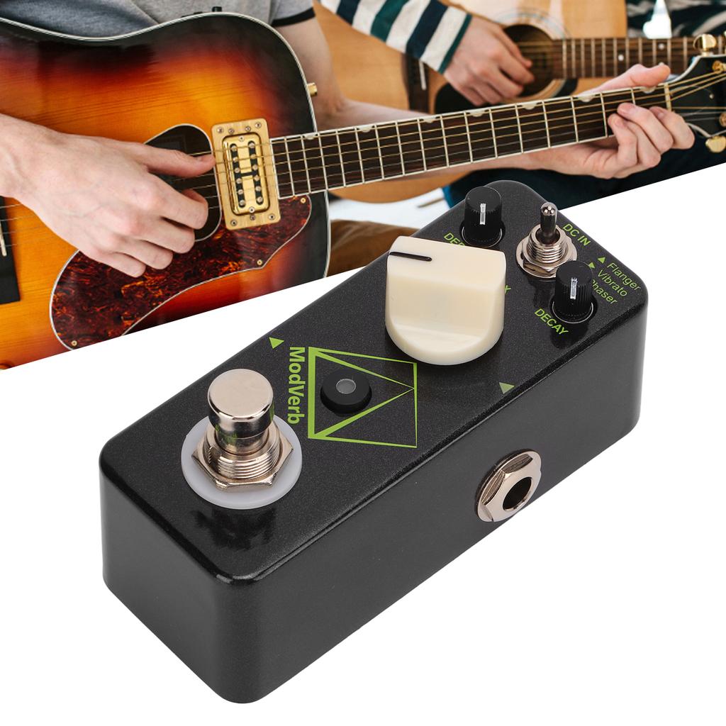 Modulation Reverb Pedal Electric Guitar Single Block Effector 3 Modes Metal Shell DC9V