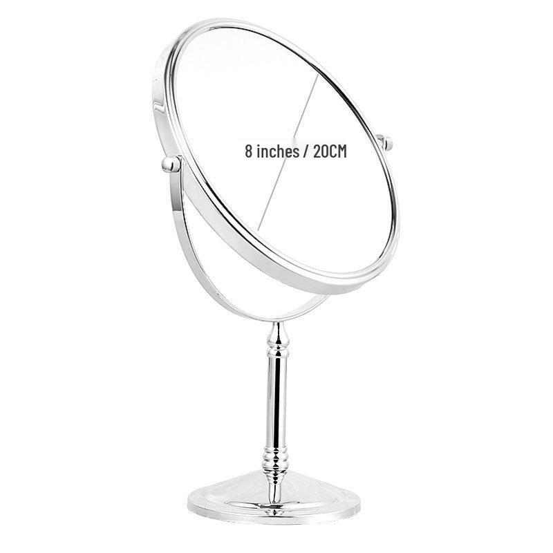 Rotatable LED Tri-Light Double-Sided Makeup Mirror for Desktops & Beauty Salons