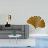 Resin Music Note Figurine And Wrought Iron Ginkgo Leaves Abstract Sculpture Creative Tabletop