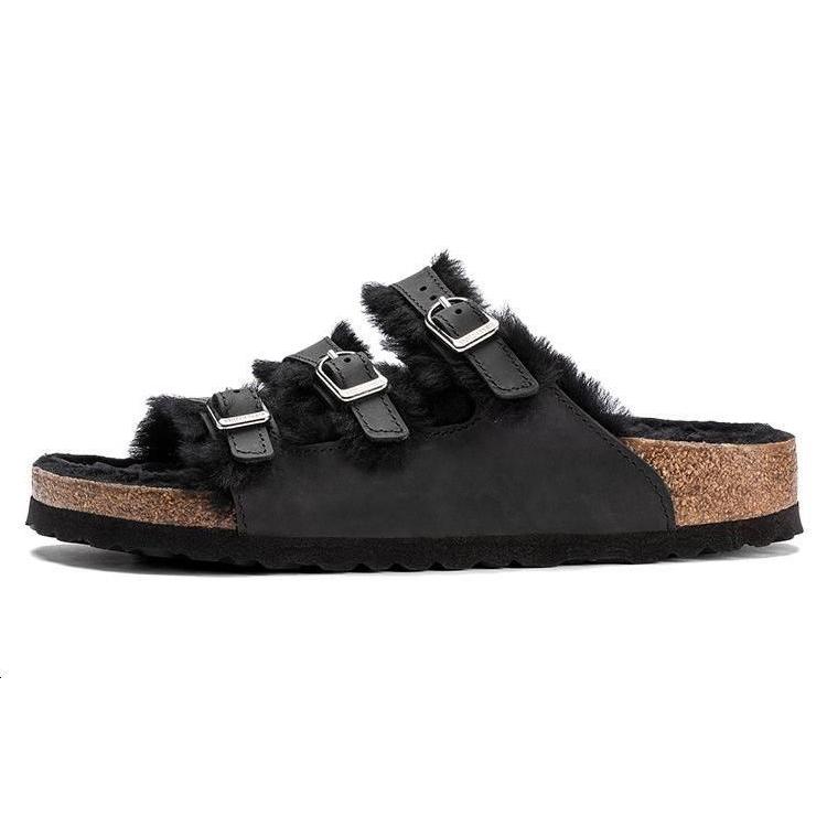 Birkenstock Cow Leather Slide Slippers Women s Black Narrow 1020319 41