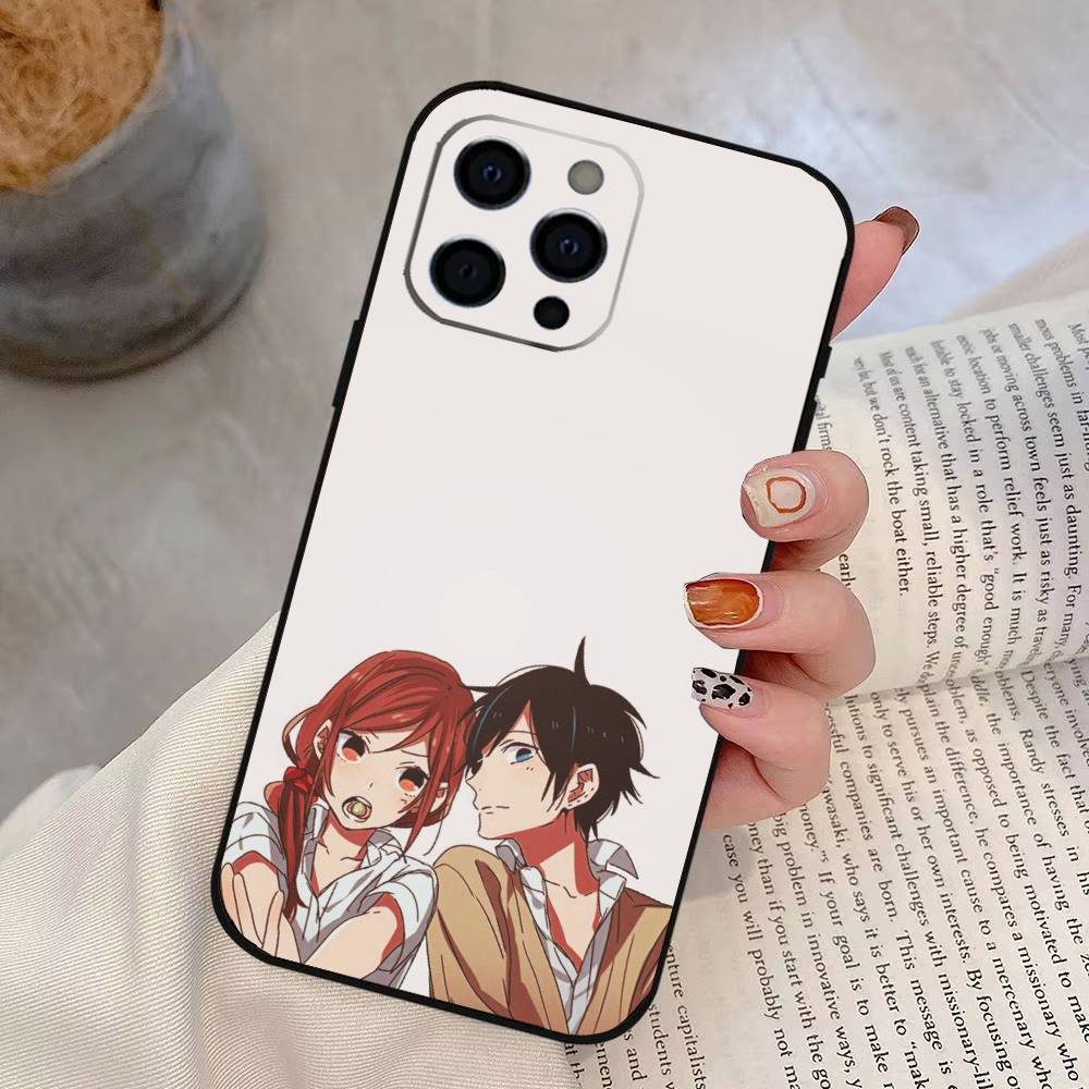 Horimiya Phone Case For iPhone 17,16,15,14,13,12,11 Plus,Pro Max,XS,Soft Silicone Black Cover