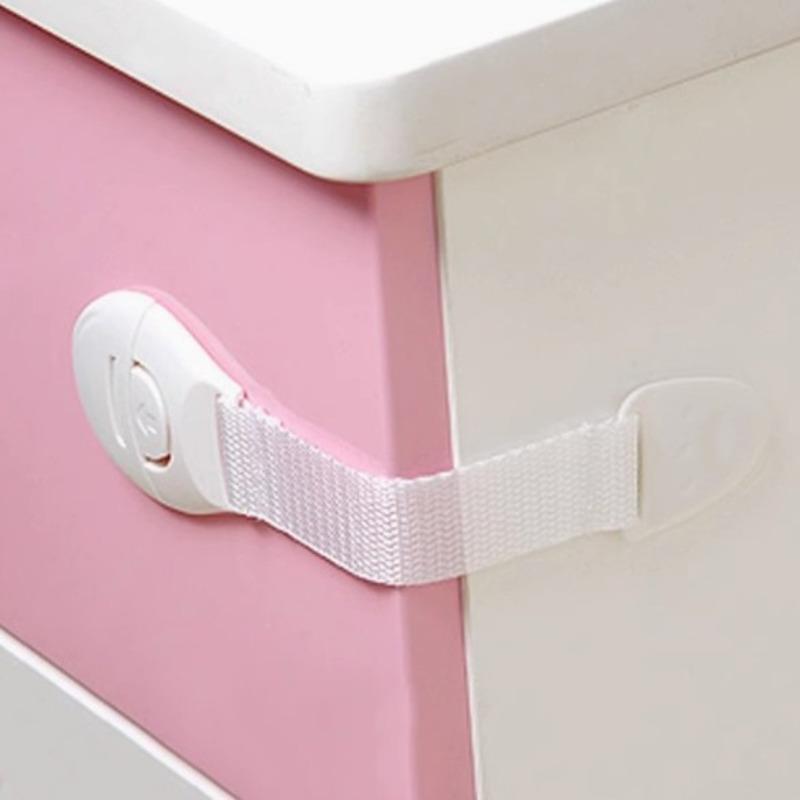 Baby Multi-functional Cloth Strap Lock, Infant Safety Lock, Children's Buckle Lock, Drawer Plastic Toilet Lock, Cabinet Door Refrigerator Lock