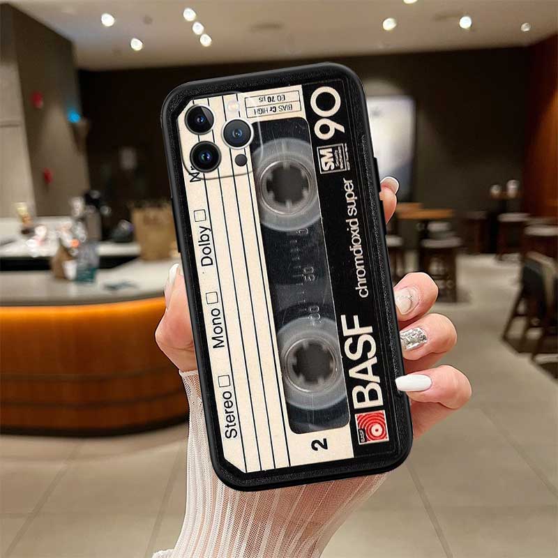 Cassette Vintage Tape Case for Samsung Galaxy M06 M15 M16 M35 M55 M56 A36 A42 A50 A50S A51 A52 A32 A33 A05 A05S A06 A16 A20