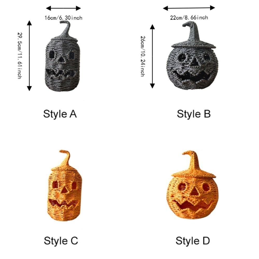 with Removable Lid Halloween Woven Pumpkin Handcrafted Pumpkin Storage Box  Thanksgiving