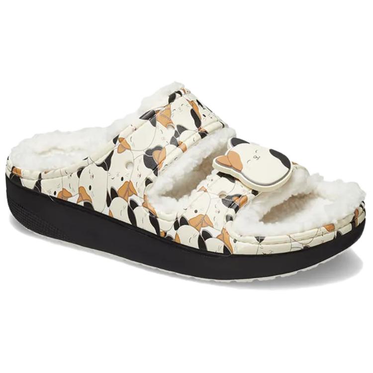 Squishmallows x Crocs Classic Cozzzy Sandal Cam The Cat Men Sneakers Cream Brown Black 210217-90H