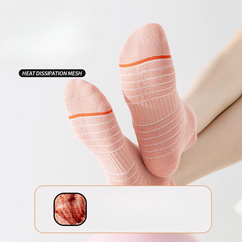 Professional Sports Socks, Women's, Short Socks, Mesh Breathable, Specialized Marathon Running Socks, Thickened, Towel Bottom, Badminton Socks