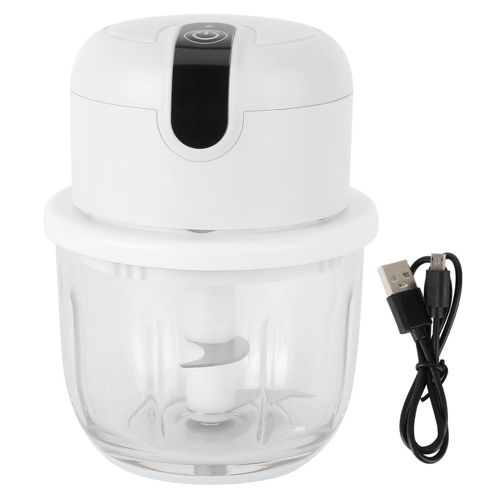 350ML Electric Garlic Grinder USB Charging Rechargeable Meat Grinder Mincer for Kitchen