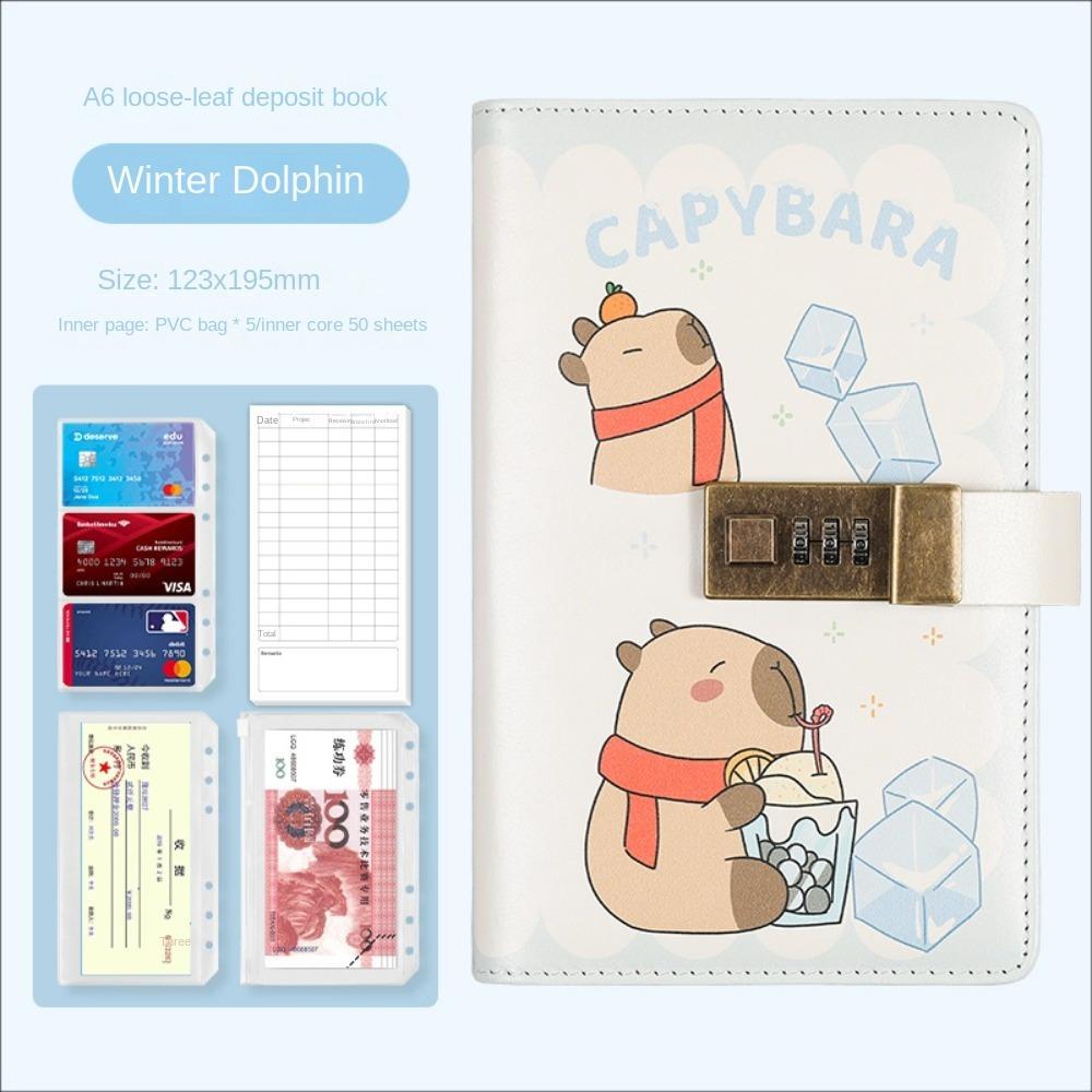 

Капібара Папка Челендж для заощаджень із конвертом на паролі для дітей Style 3