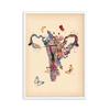 Floral Woman Anatomy Print Wall Art Midwife Gift Gynecologist Medical Education Poster Canvas Painting Pictures for Living Room