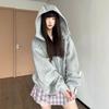 American Splicing Hooded Sweater Men's and Women's Autumn Sweet and Cool Design Couple Coat