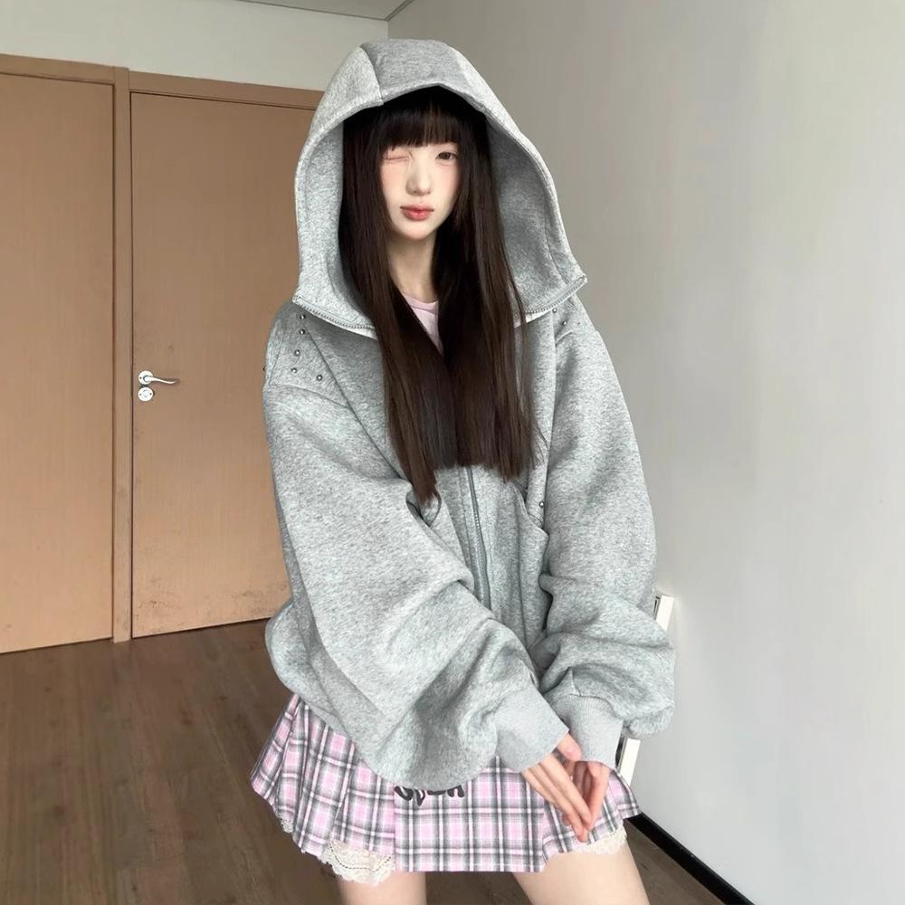 American Splicing Hooded Sweater Men's and Women's Autumn Sweet and Cool Design Couple Coat